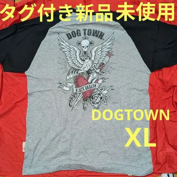 DOG TOWN 오라오라 계열 스케이트보드 그레이 블랙 티셔츠