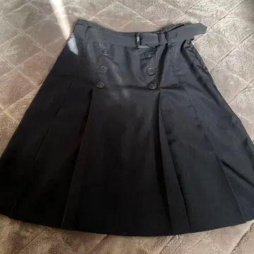 COMME CA ISM 블랙 플레어 스커트 L 사이즈