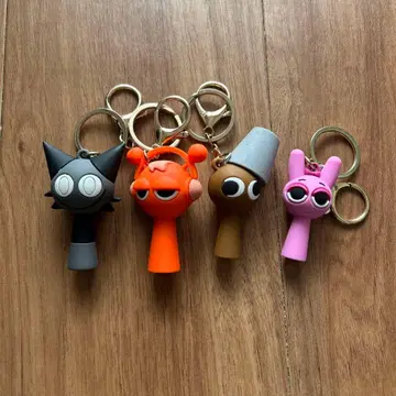 스플랜키 캐릭터 키링 4개 세트