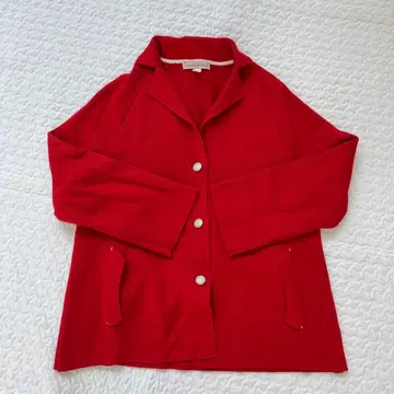 휴먼 우먼 빨간색 버튼 재킷