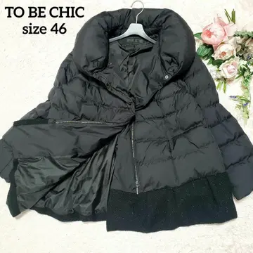 TO BE CHIC 46 4L 옷깃 볼륨 다운 코트 빅 사이즈 새상품급