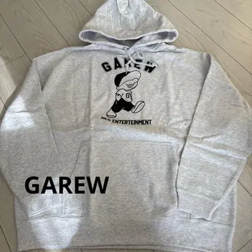 GAREW 캐릭터 그래픽 후드티 사이즈: L 그레이 가시