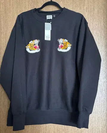 GU 헤비웨이트 맨투맨 풀오버 가로 지광해치 블랙 맨투맨 L 사이즈