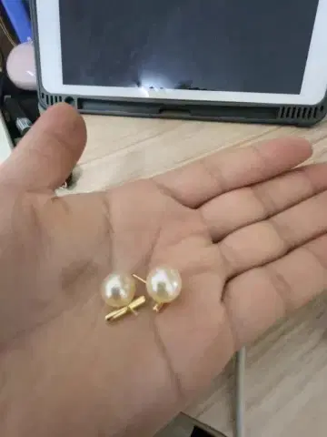 펄 골드 귀걸이 케이스 포함