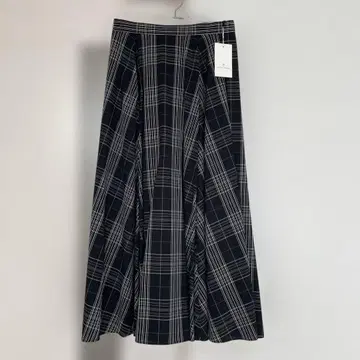 UNITED ARROWS 체크 플레어 스커트 36