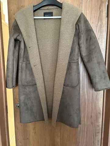 써니클라우드 페이크 무스탕 코트 L 롱 코트 카키 보아