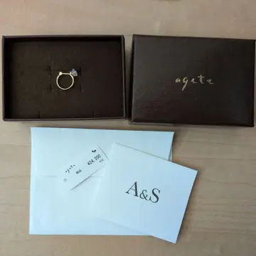 새상품 미사용 agete K10 후프 귀걸이 한쪽만