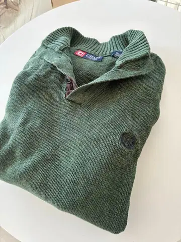 [ 새상품급 ] Chaps 구제 의류 그린 니트 스웨터 집업