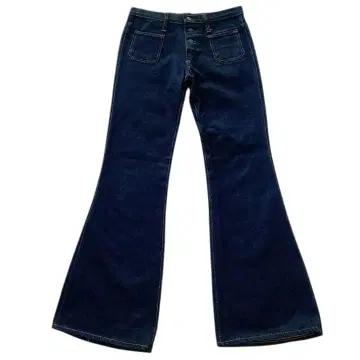 70s 다크 네이비 MODOC 모드록 인디고 벨보텀 데님 32 플레어