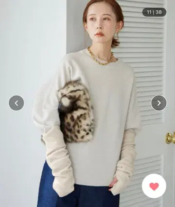 SLOBE IENA 크루넥 니트 & 암워머 SET