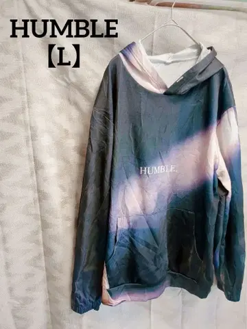 HUMBLE [ L ] 남성용 그라데이션 후드티 오버 사이즈