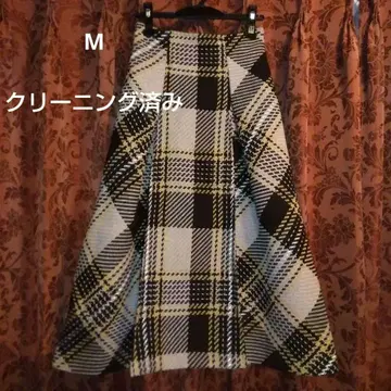 SNIDEL 로빙 체크 미디 스커트 사이즈 1