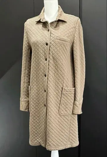 ARMEN 경량 코튼 퀼팅 롱 코트 브라운 계열 내추럴 고급