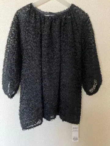 23구 L [세탁 가능] 헤어리컷 자카드 블라우스 사이즈 46