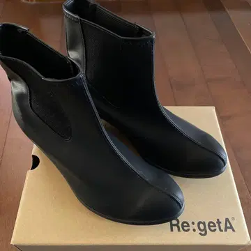 Re:getA RBP1952 블랙 사이드 고어 부츠 LL