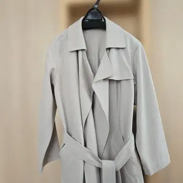 INED 라이트 그레이 롱 코트 벨트 포함 일본제