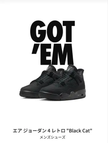 AJ4 블랙캣 30cm black cat 2025