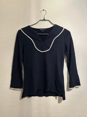 브룩스브라더스 여성용 자수 블라우스 네이비 (XS 사이즈)