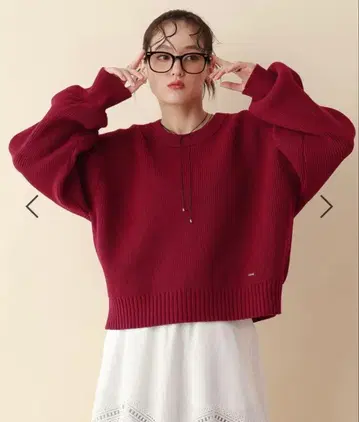 RAGEBLUE 아제 편직 루즈 크루넥 니트