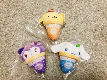 산리오 크레이프 아기 싸개 마스코트 3종 세트