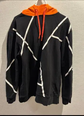 아르마니 익스체인지 블랙/오렌지 후드티 S