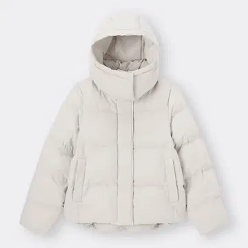 히트 패디드 블루종 후드 부착 다운 [압축 발송] L 사이즈