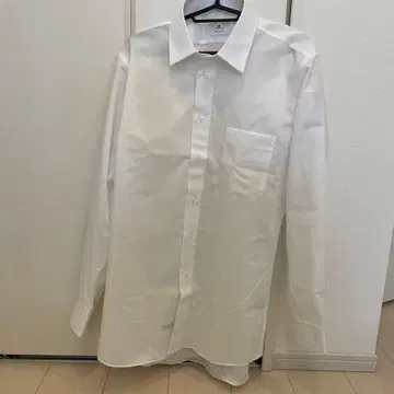 미사용품 아오야마 양복 IRONMAX 화이트 와이셔츠 L-86