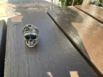 스컬 디자인 실버 반지