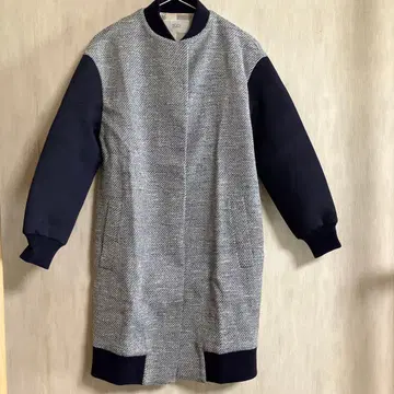 BODY DRESSING 롱 코트 네이비 그레이