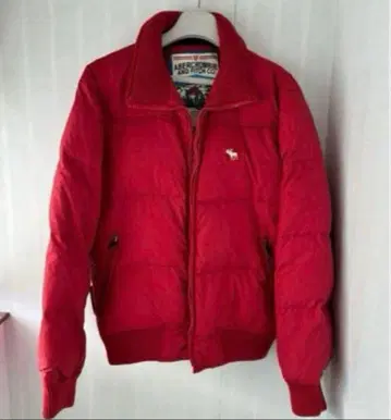 Abercrombie & Fitch 레드 다운 자켓