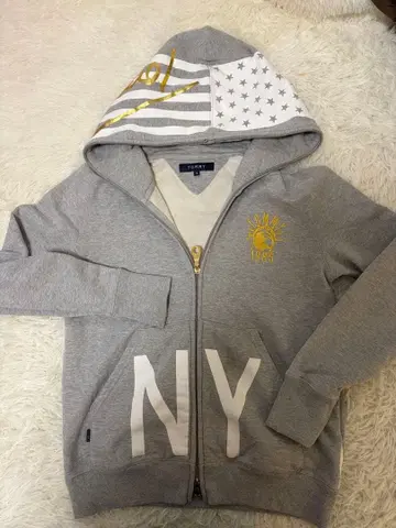 TOMMY 그레이 집업 후드티 S 사이즈