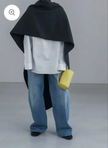 digne throw shawl coat - d.gray