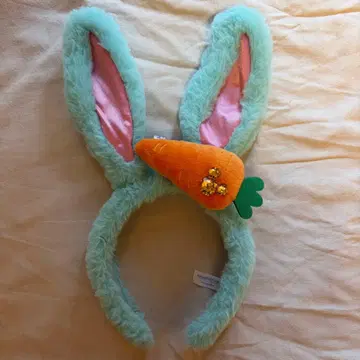 민트 그린 토끼 귀 머리띠 부활절