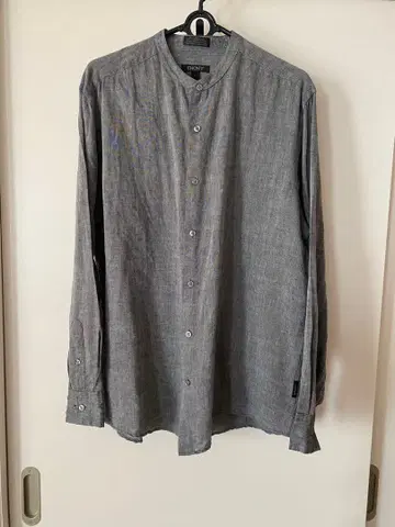 DKNY 밴드 카라 긴팔 셔츠 그레이