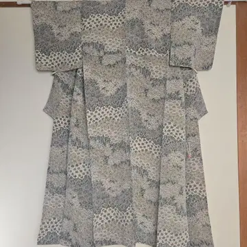 이중 기모노 화장 64 길이 160 크레이프 원단 낙관