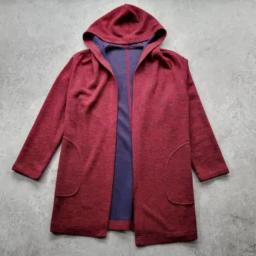 [ 새상품급 ] Liliane Burty 후드 부착 니트 자켓 S