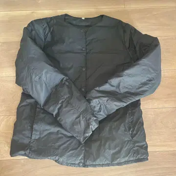 무인양품 컴팩트 다운 자켓 S 여성용 내장 포켓 블랙 여행에도