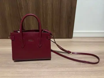 버건디, 빨간색, 가죽 숄더백 훌라