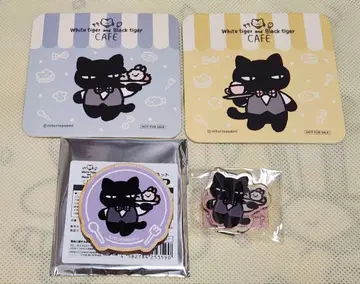 토라에비 카페 특전 코스터 아크릴 스탠드 우드 마그넷 검은 고양이 마스터