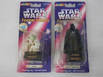 미사용 스타 워즈 피규어 스탬퍼 요다와 다스 베이더
