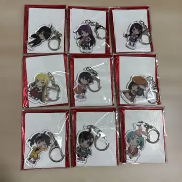 니시오 이신 대사전 모노가타리 시리즈 아크릴 키링 9개