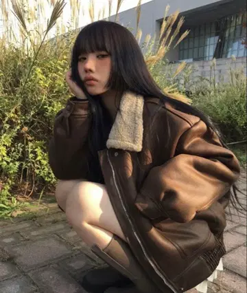 보아 페이크 무스탕 자켓 anyonemore 에니원모아