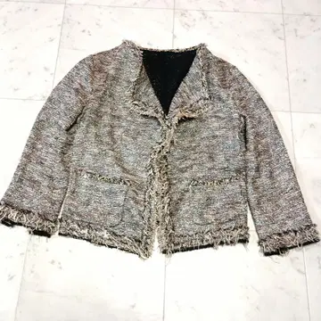 노카라 트위드 라메 자켓 38 세레모니 식전