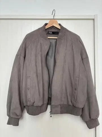 ZARA 그레이 봄버 자켓 L