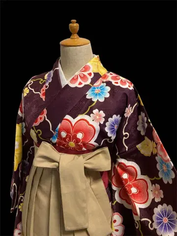 미사용 졸업식 하카마용 이자쿠소데 기모노