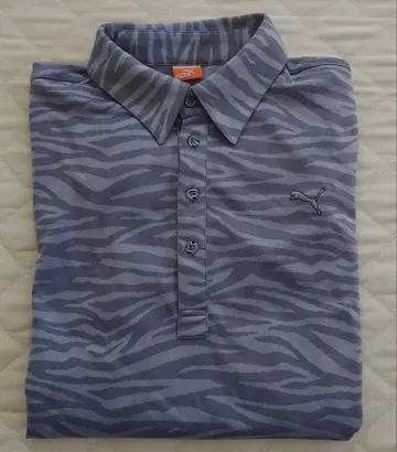 PUMA 제브라 패턴 피케 셔츠 그레이