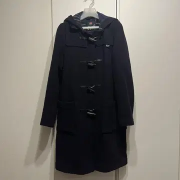 글로버올 더플 코트 체크 무늬 안감 영국제 네이비 12