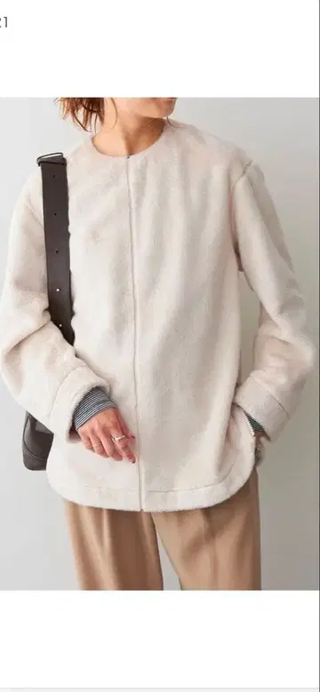 Spick and Span 인조 모피 풀오버