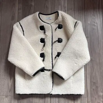 AKTE 아이보리 플리스 보아 자켓 블루종