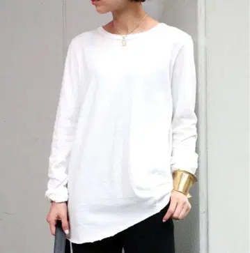 Deuxieme Class 레이어링 T셔츠 화이트